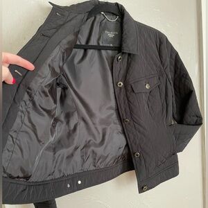 Talbots Womens Black Quilted Jacket